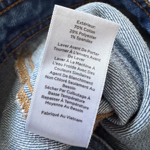 Talbots Jeans Womens Sz 12 Blue Flawless High Waist Rise Wide Crop Boho - Picture 8 of 15